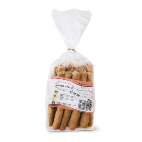 Cretan Wholemean Breadsticks 250g SOPASOUDAKIS, front view