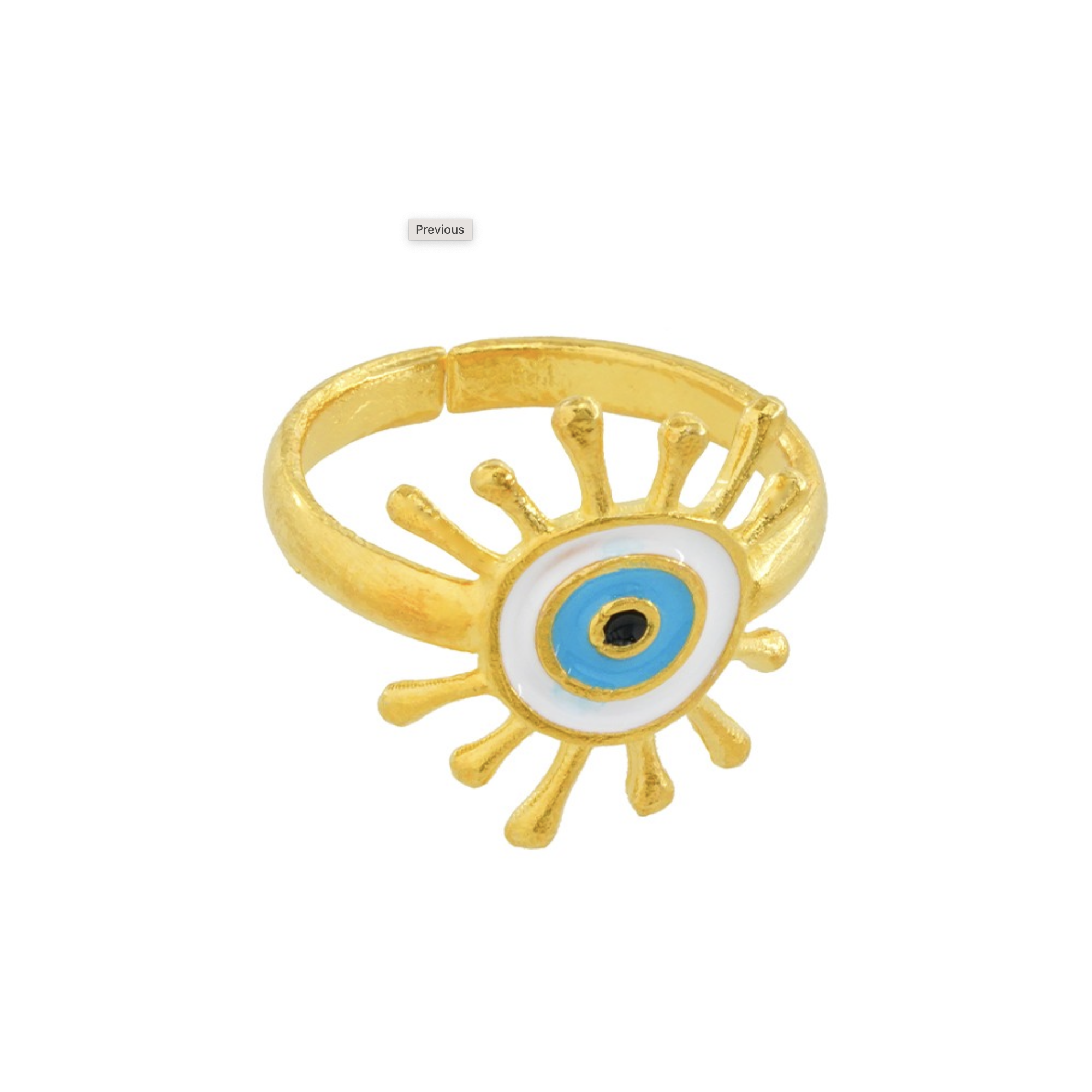 Ring Mataki-Ilios gold plated POUPADOU, front view
