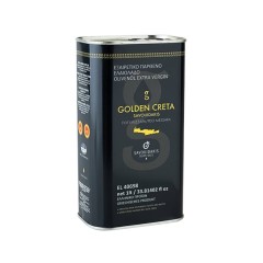 Extra virgin olive oil PDO Messara Golden Creta 1L SAVOUIDAKIS, front view