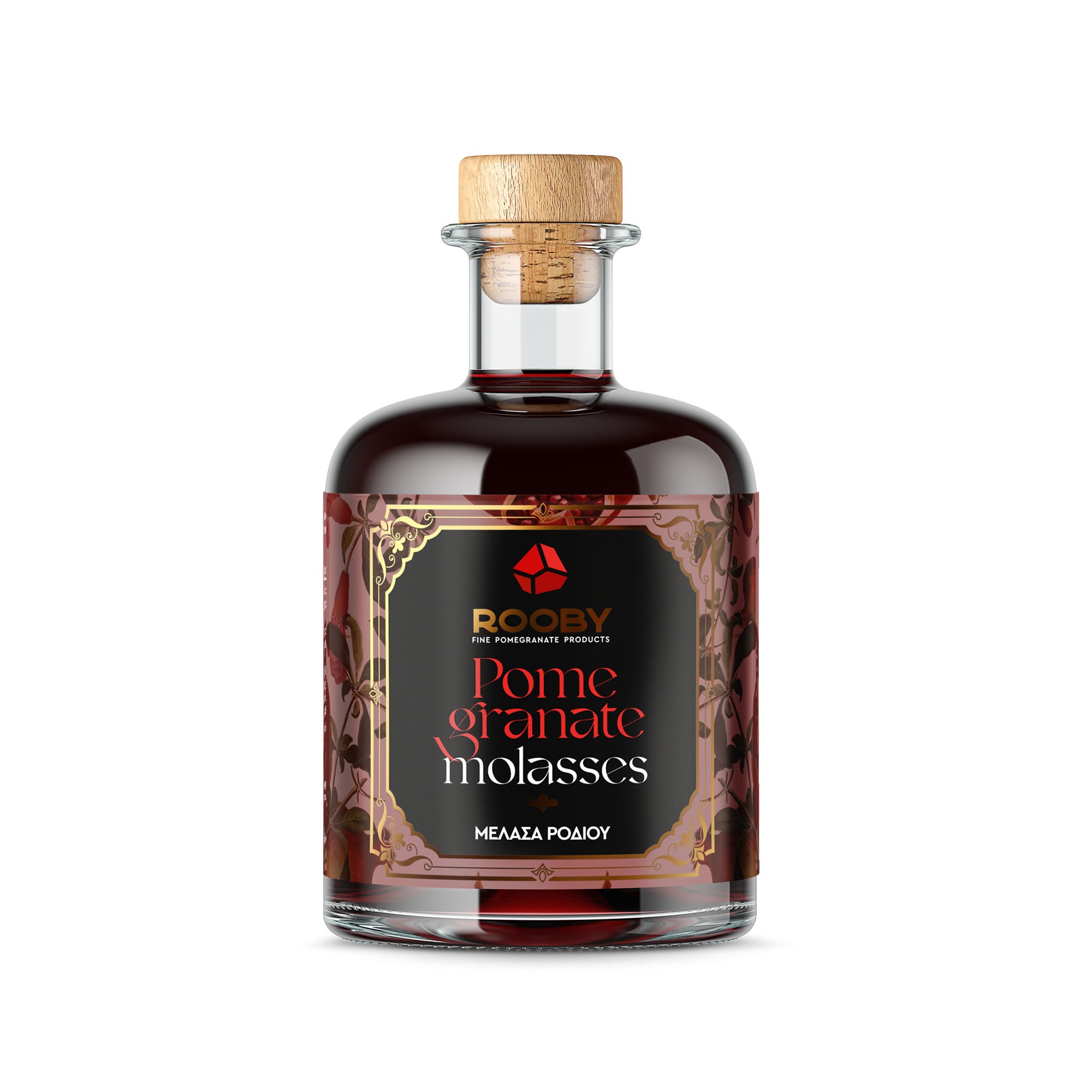 Χειροποίητη μελάσσα ροδιού 200ml Rooby, μπροστινή όψη