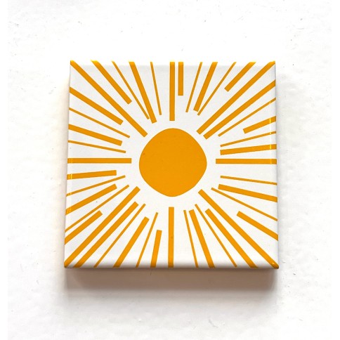 Ceramic coasters Sun AFP, front view