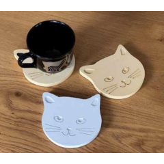 Cat Face coaster A FUTURE PERFECT, top view