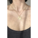 18k Gold plated pendant - Olive Branch A FUTURE PERFECT, wore by a woman