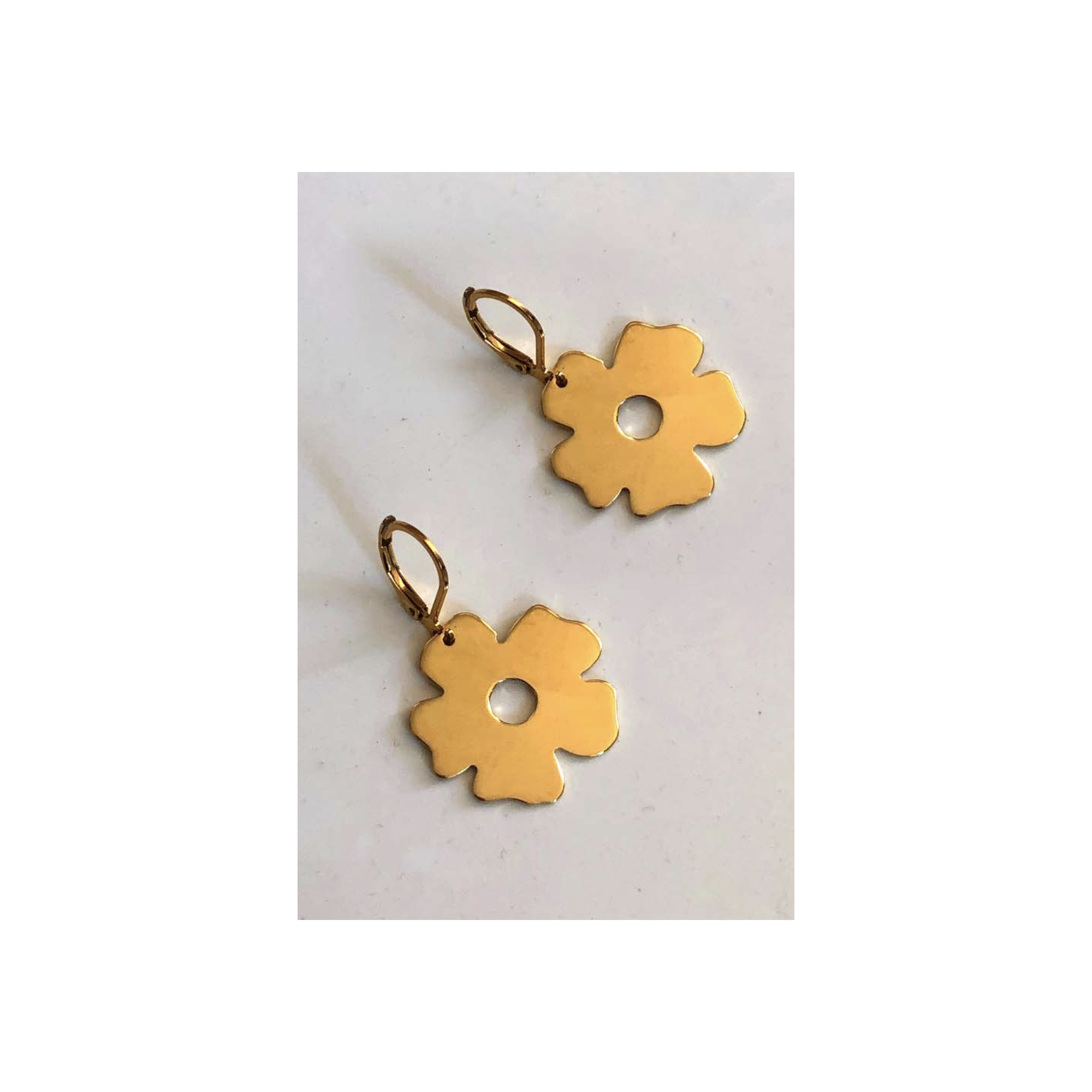 Pendant Earrings - Flower Petals A FUTURE PERFECT, top view