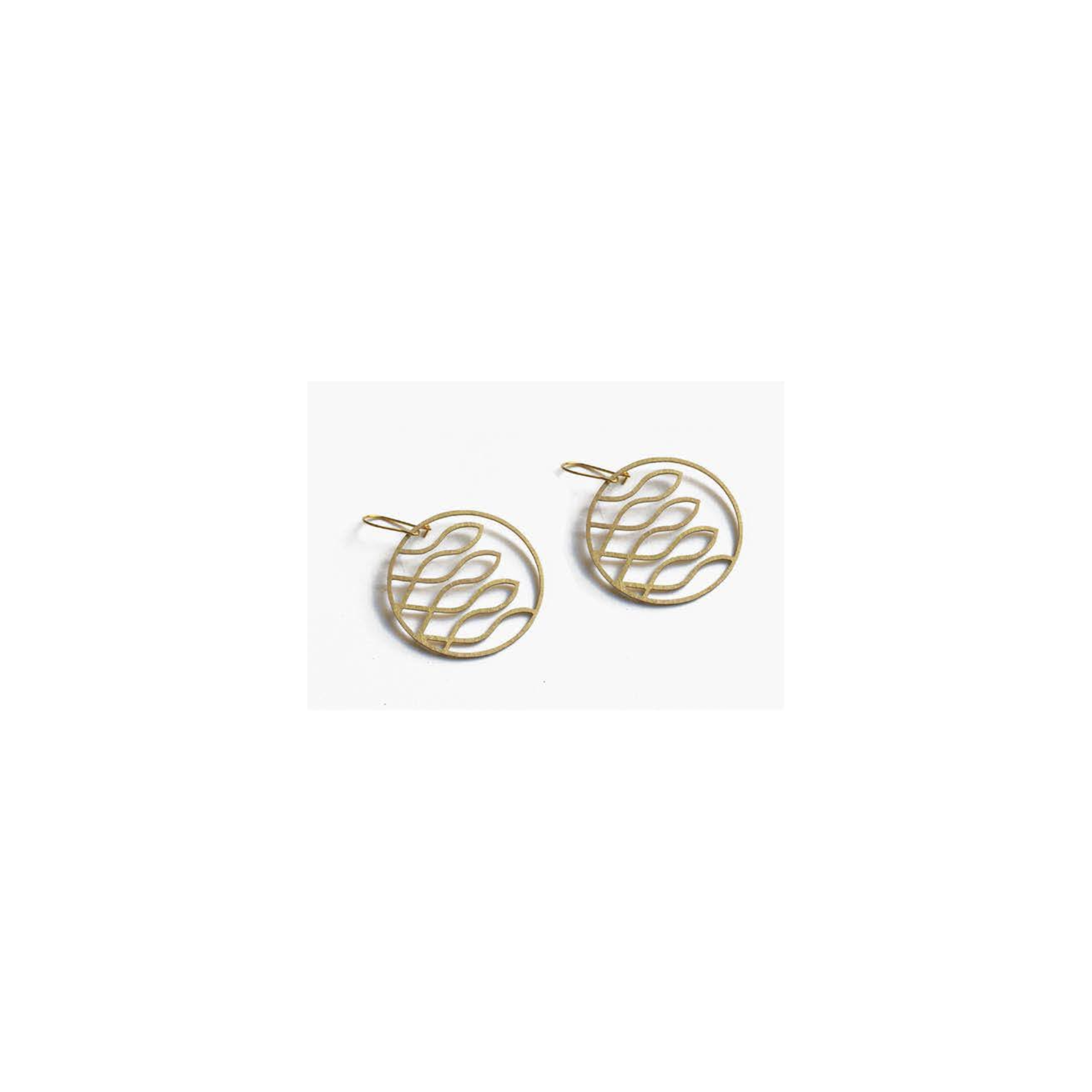 Pendant Earrings - Fish Flow A FUTURE PERFECT, front view