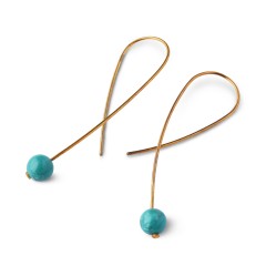 Boucles d'oreilles Stoned Loop - Turquoise A FUTURE PERFECT, vue de haut