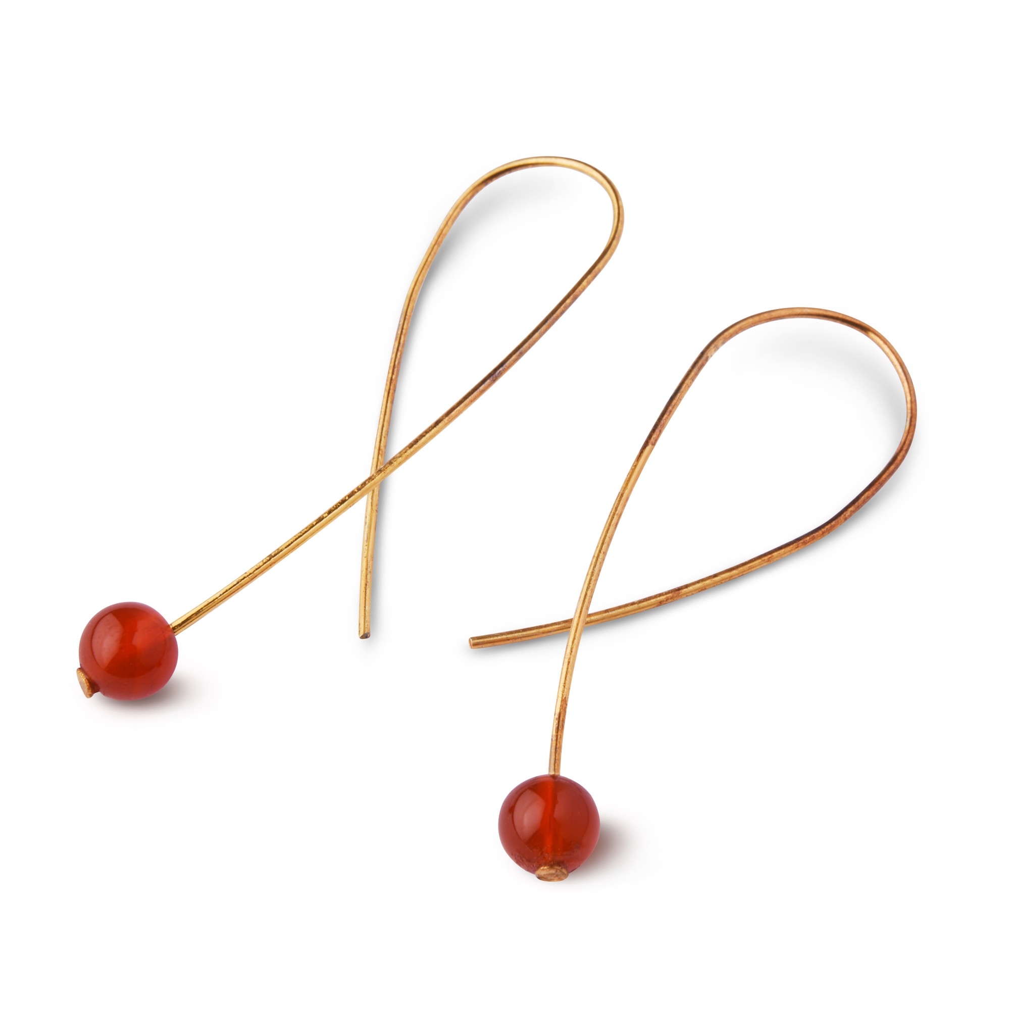 Boucles d'oreilles Stoned Loop - Carnelian A FUTURE PERFECT, vue de haut