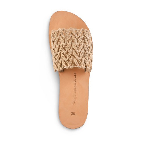 Vegan handmade sandals from rope straps GSP Sandals, top view