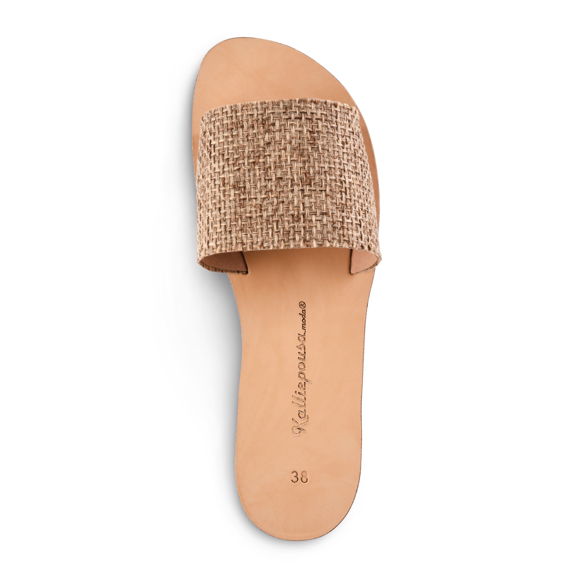 Burlap Vegan handmade sandals GSP SANDALS, top view