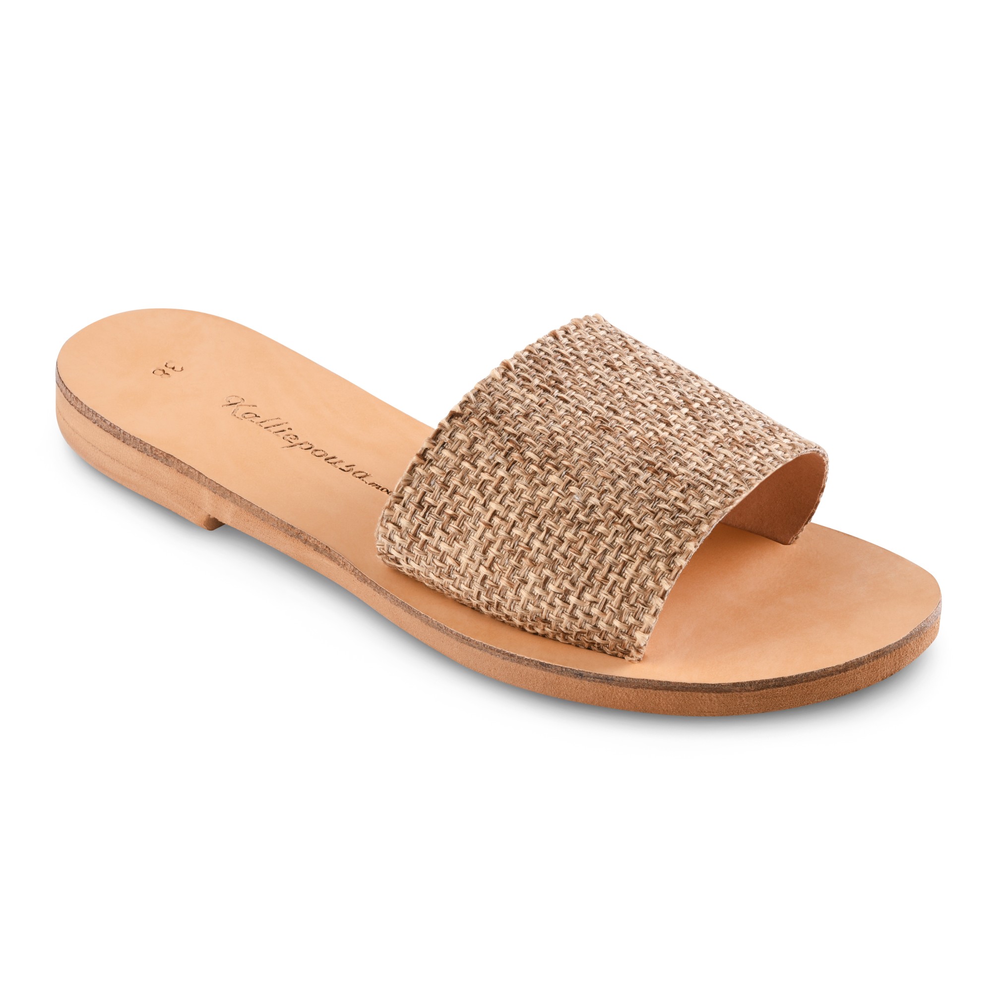 Burlap Vegan handmade sandals GSP SANDALS, corner view
