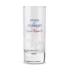 Ouzo Plomari Glass Isidorou Arvaniti, front view