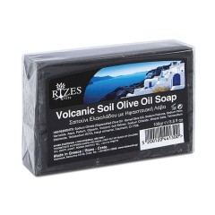Volcanic Soil olive oil soap 100g RIZES CRETE, front view