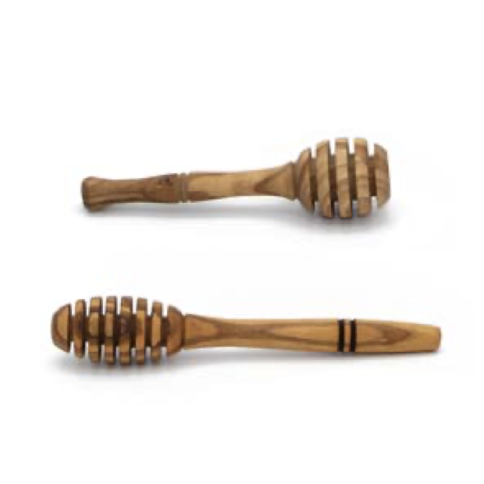 Olive wood honey spoon RIZES CRETE, front view