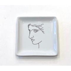 Small square porcelain tray...