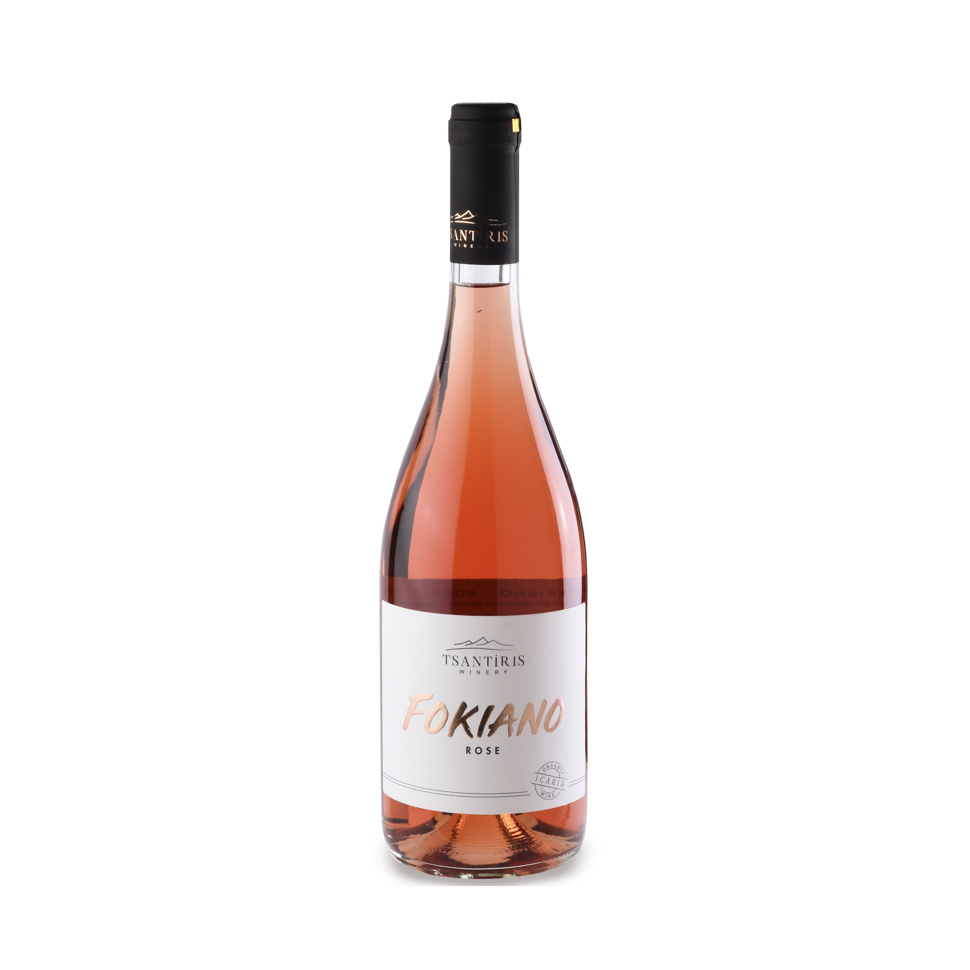 Fokiano rosé, organic rose P.G.I. wine of Ikaria 750ml TSANTIRIS, front view