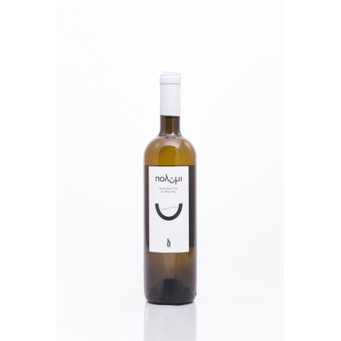 Λευκό κρασί Πολύμι Ροδίτης Αλεπού ΠΓΕ 75cl ΔΑΣΑΚΛΗΣ ΟΙΝΟΠΟΙΪΑ, μπροστινή όψη