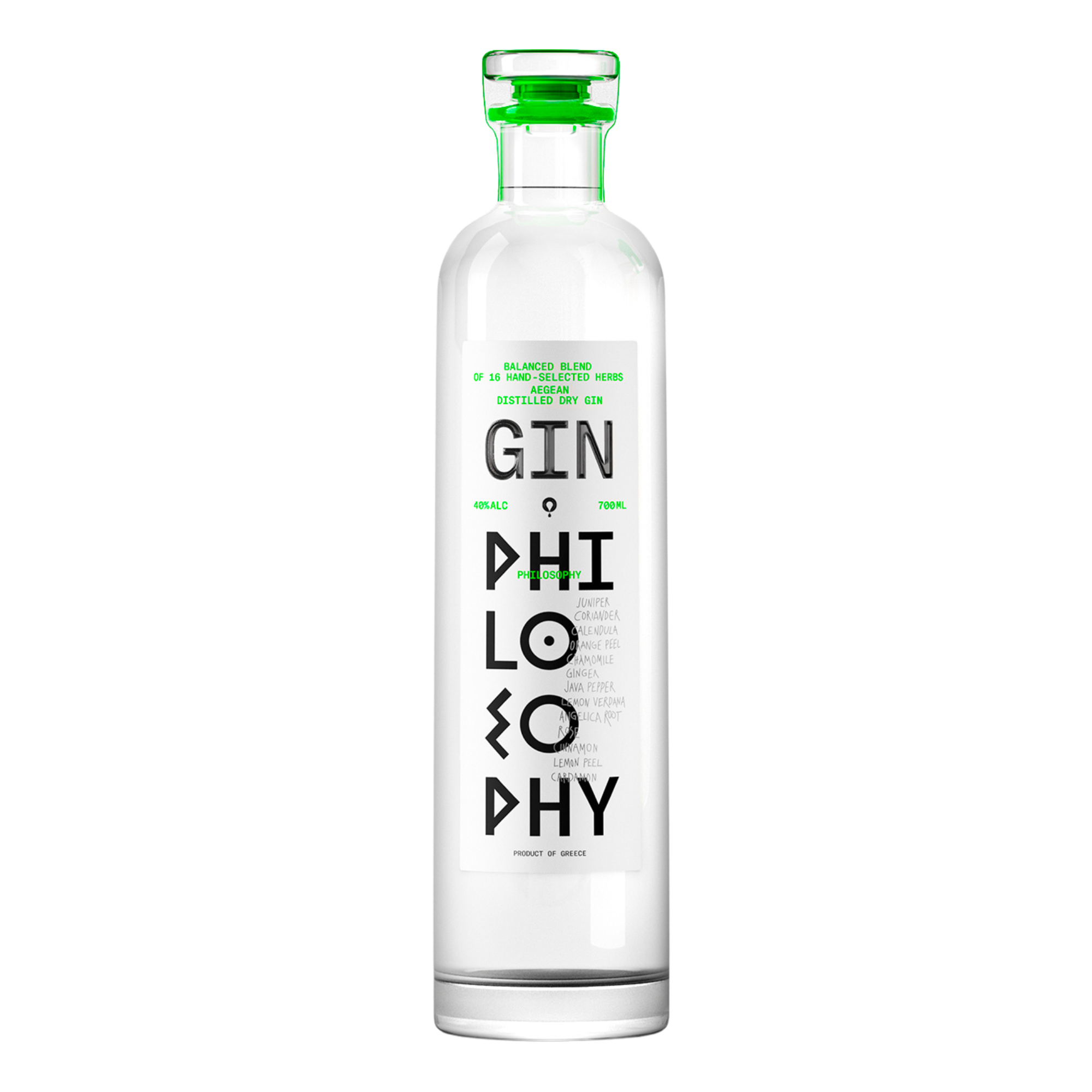 Philosophy Gin, τζιν από τη Λέσβο 700ml EVA DISTILLERY, μπροστινή όψη