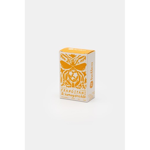 Savon à l'huile d'olive, frangipanier et chèvrefeuille 125g Helleo, vu de face