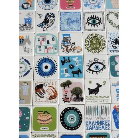 Dessous de verre en marbre collection