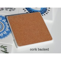 Dessous de verre en marbre, vu de derrière