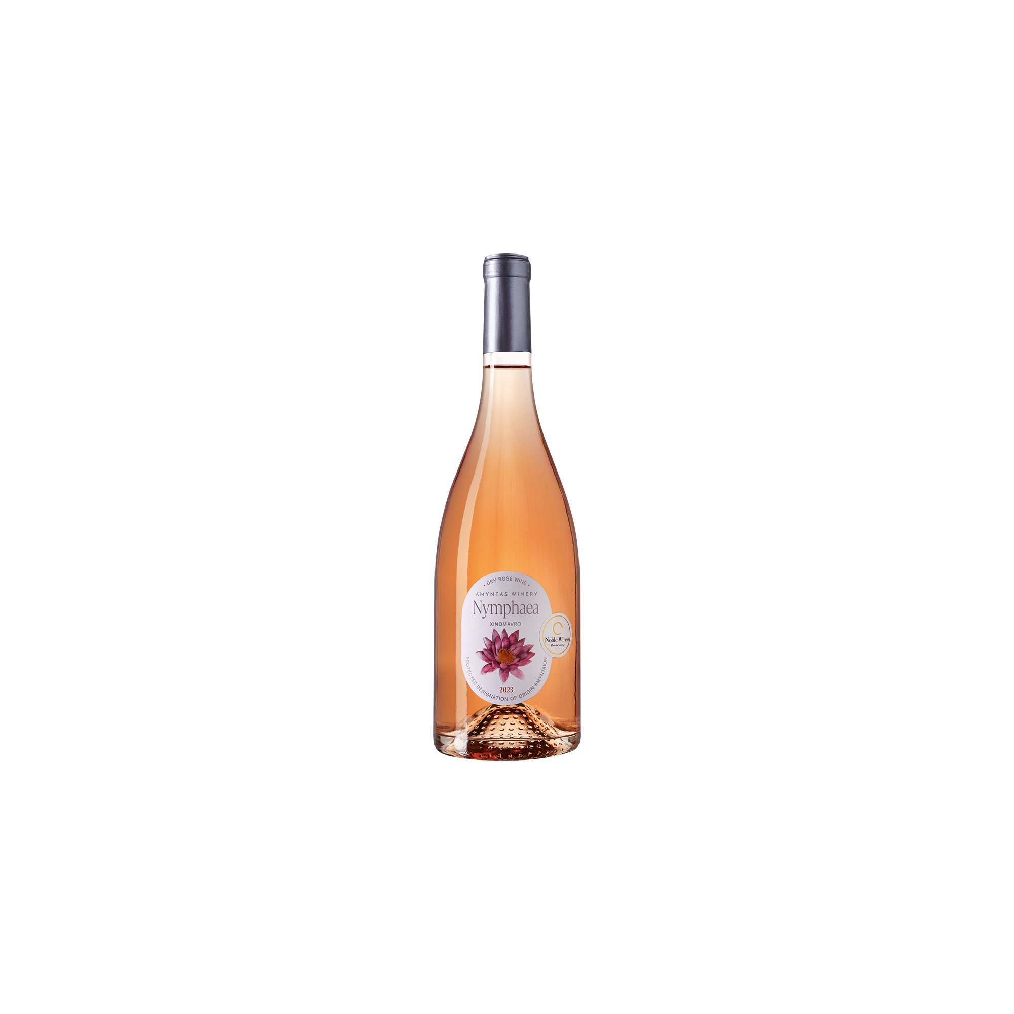 Nymphaea ΠΟΠ, ροζέ ξηρός οίνος 75cl Amyntas winery, μπροστινή όψη