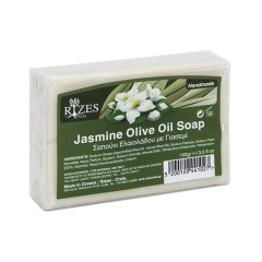 Jasmine olive oil soap 100g RIZES CRETE, front view
