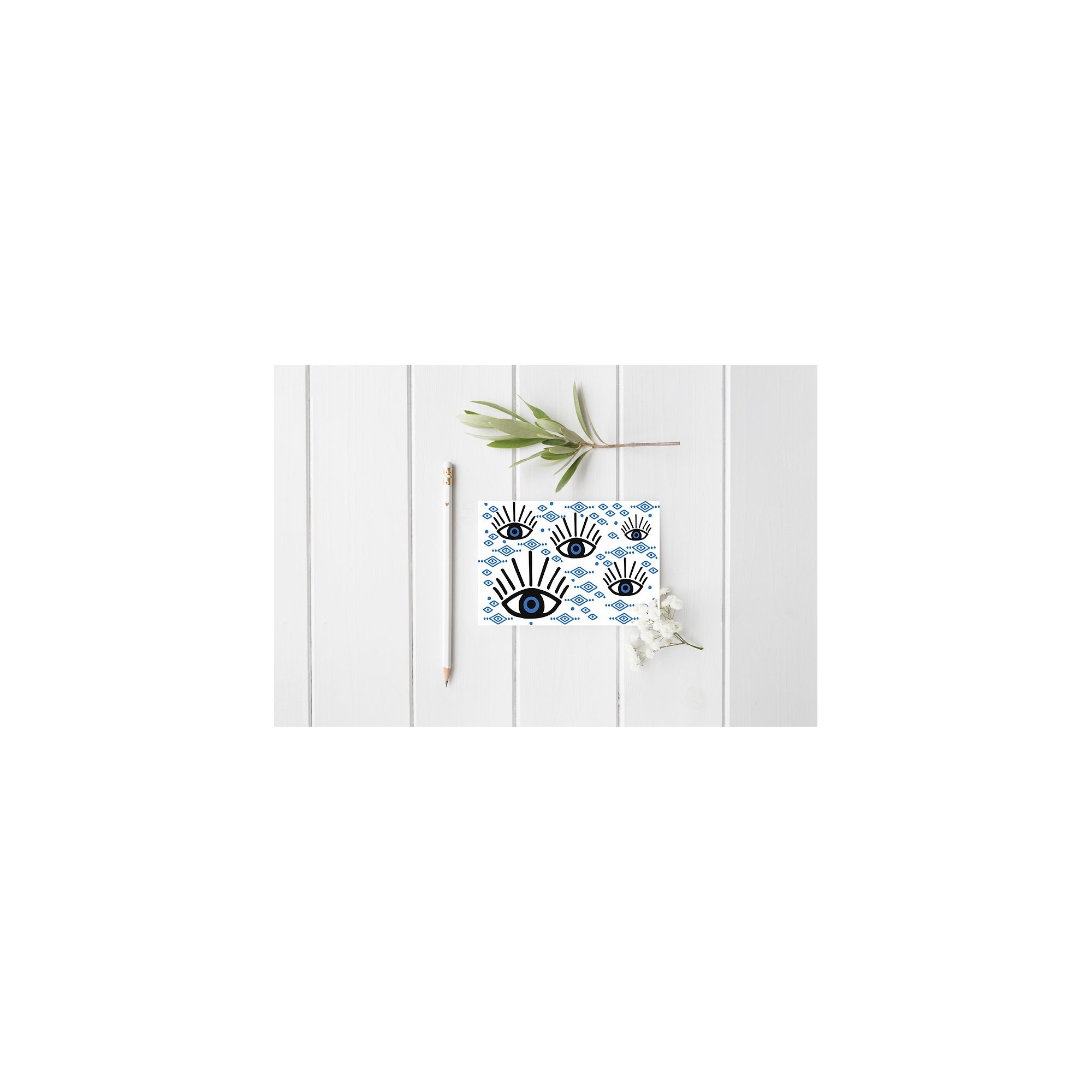 Carte postale Blue Eye AHGB, vue de face