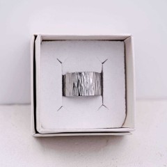 Argento art ring POUPADOU, front view in a box