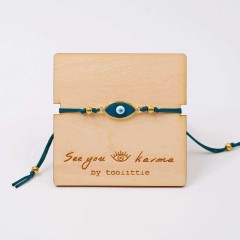 See You Bracelet POUPADOU turquoise, front view