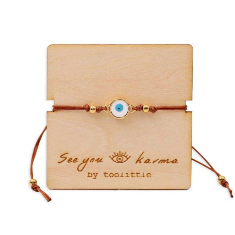 See You Bracelet POUPADOU brown, front view
