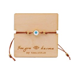See You Bracelet POUPADOU brown, front view