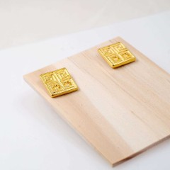 Boucles d'oreilles Maiandros Poupadou, vues de haut