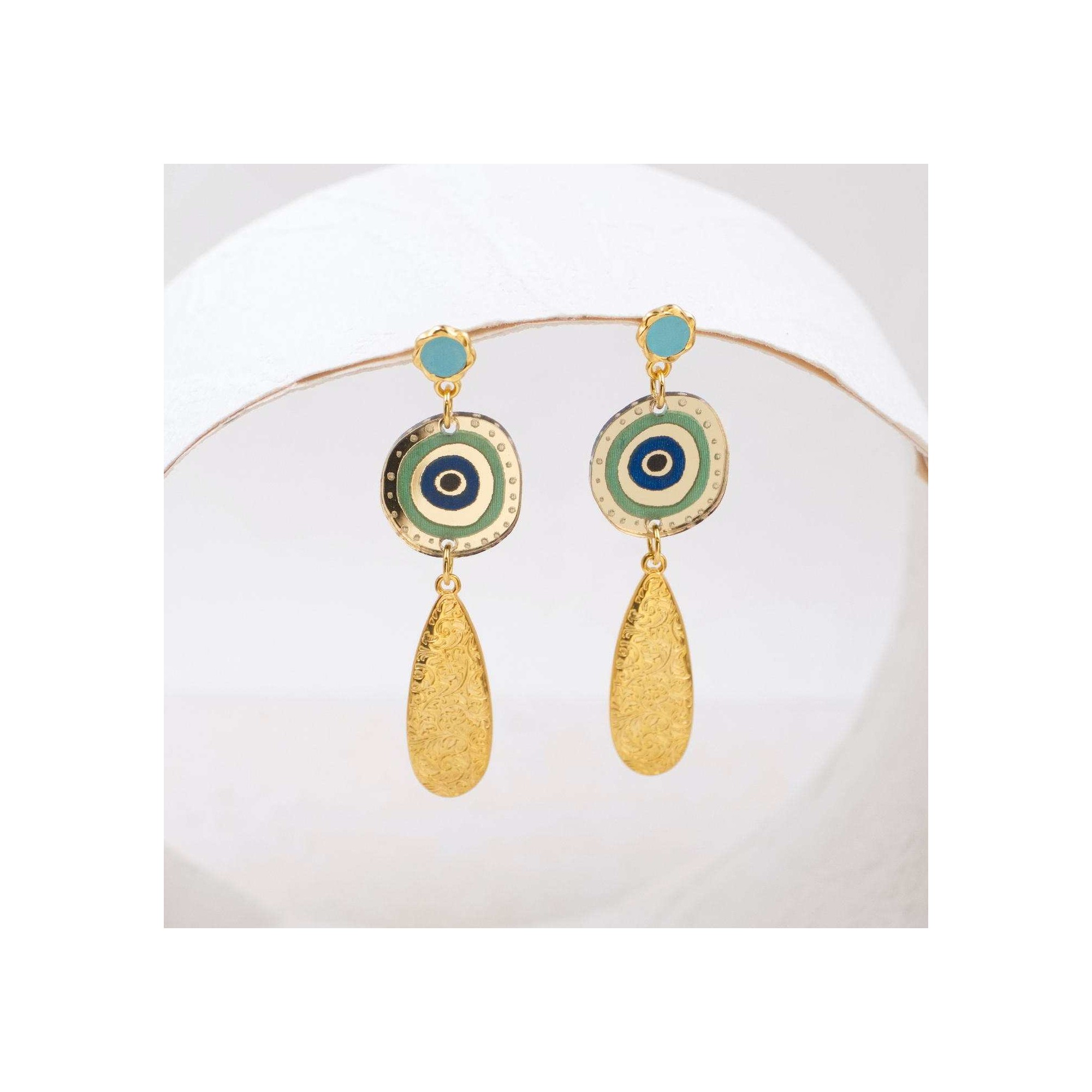 Mati Plexiglass Earrings POUPADOU, front view