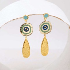 Boucles d'oreilles Mati Plexiglass POuPADOU, vues de face