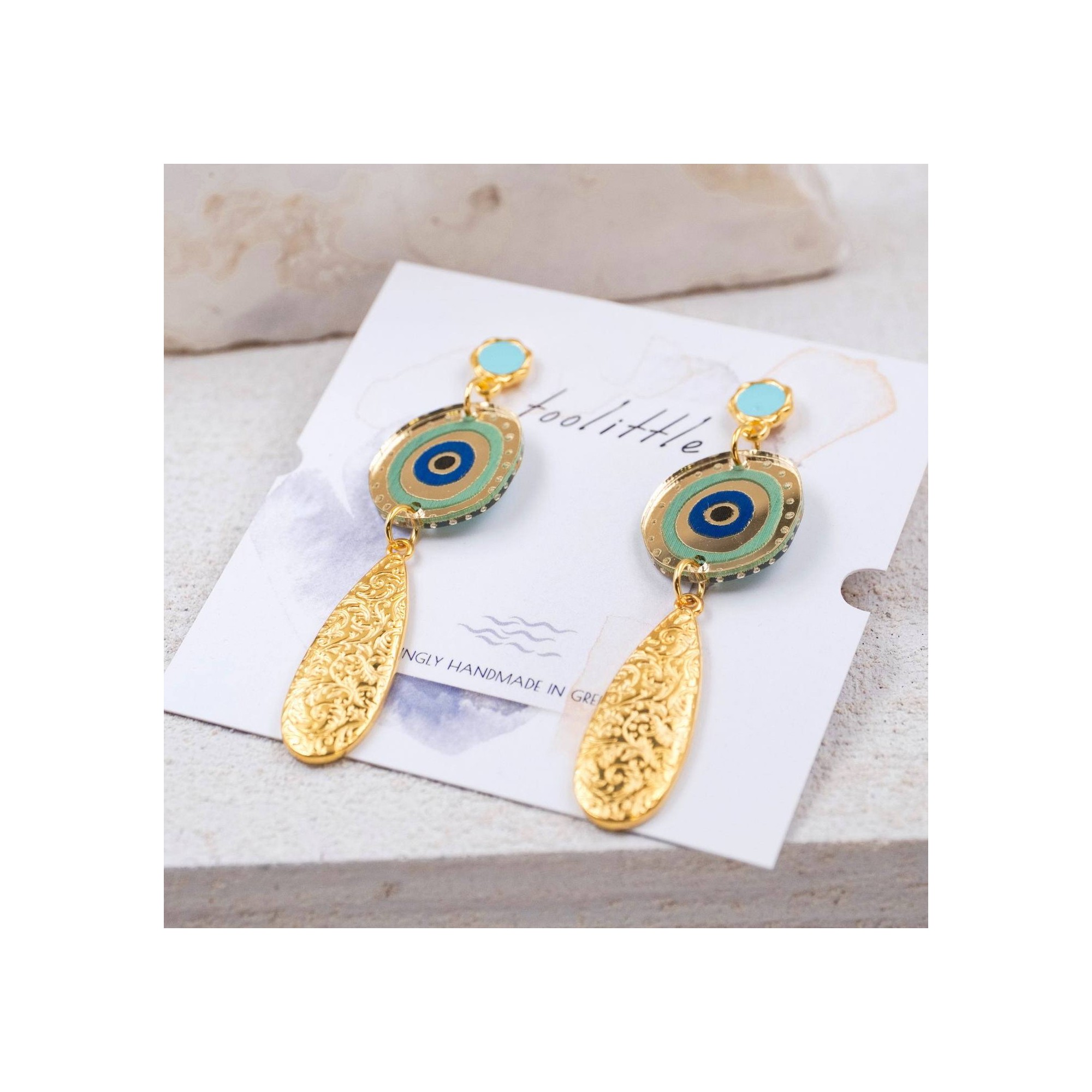 Boucles d'oreilles Mati Plexiglass POuPADOU, vues de haut