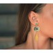 Mati Plexiglass Earrings POUPADOU, wore by a woman