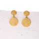Gold-plated Phaistos Disc Earrings POUPADOU, front view