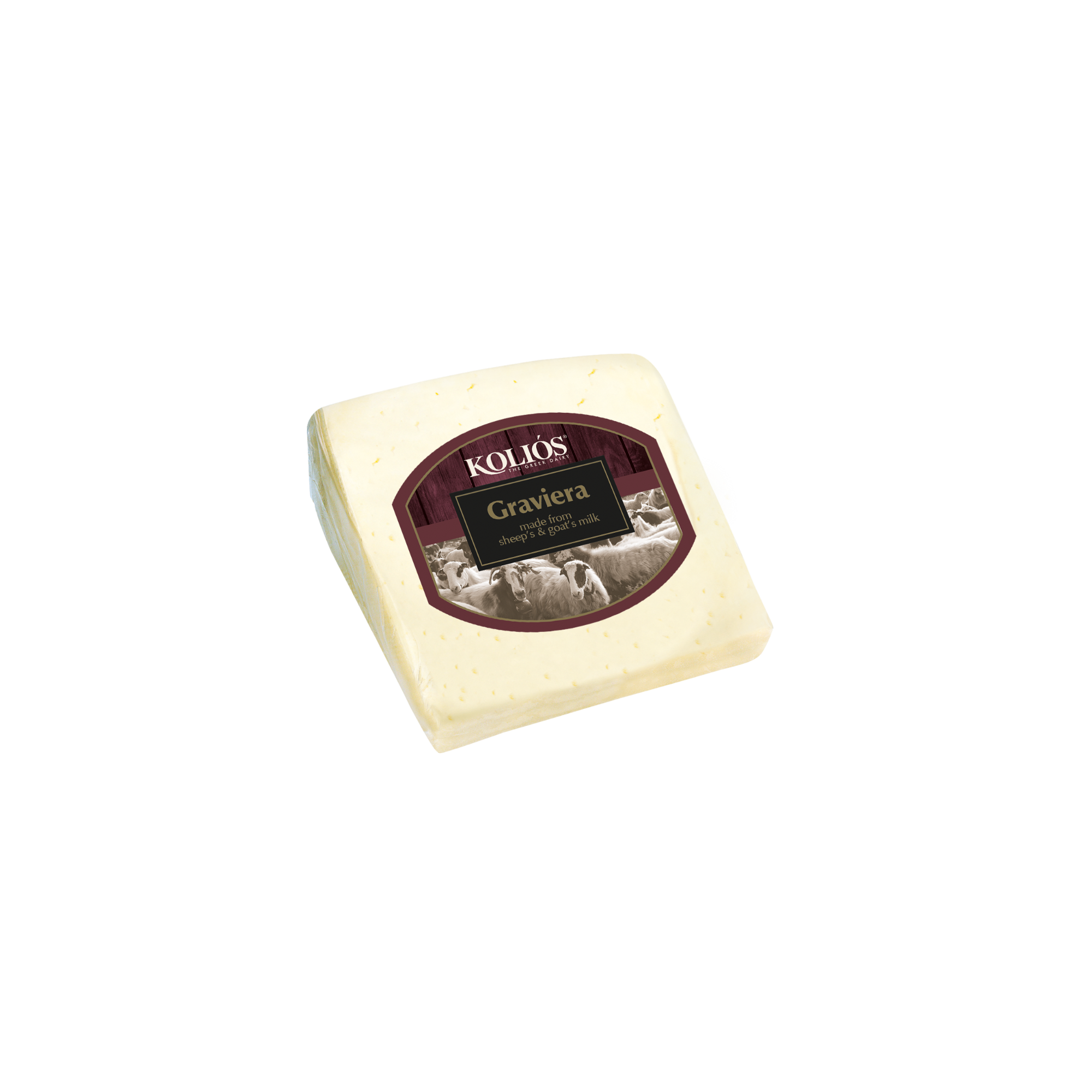 Graviera cheese made from sheep's and goat's milk 250g 250g KOLIOS, front view