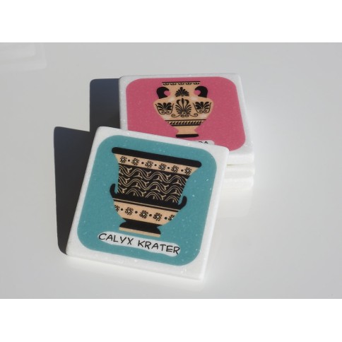 Dessous de verre en marbre Calyx Crater AHGB, vu de face