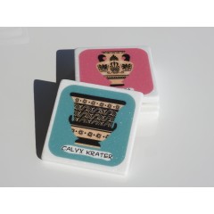 Dessous de verre en marbre Calyx Crater AHGB, vu de face