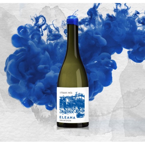 Eleanna Malagouzia PGI Fthiotis, dry white wine 75cl ERIVOLOS FTHIA, front view with colors