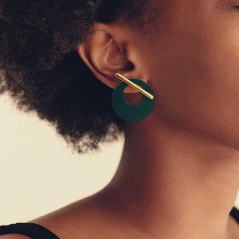 Kythnos Earrings POUPADOU, wore by a woman