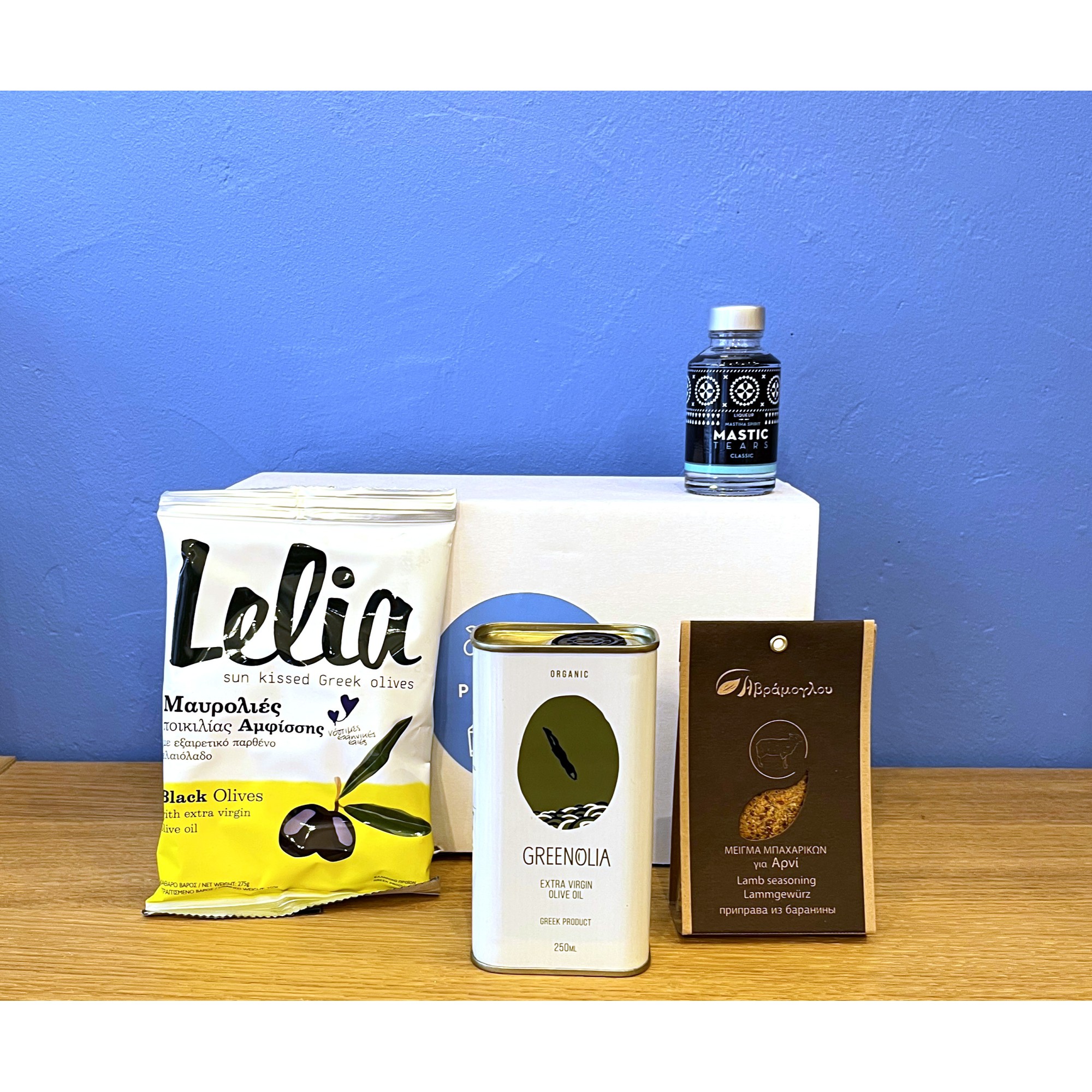 Coffret cadeau "Un Morceau de Grèce" POUPADOU, vu de face