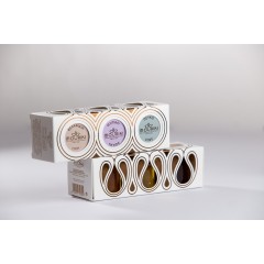 Gift Set of 3 Honeys (3 x 40g) MOURIKI, angle view