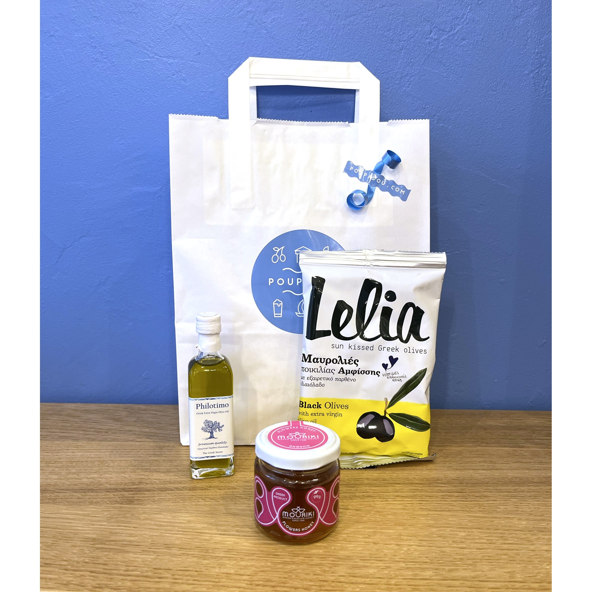 Coffret cadeau "initiation" contenant des produits de Grèce traditionnels et authentiques