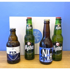 Coffret cadeau "Découverte des bières grecques" POUPADOU vu de face