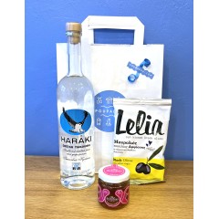 Καλάθι δώρου "Ρακόμελο" POUPADOU, μπροστινή όψη