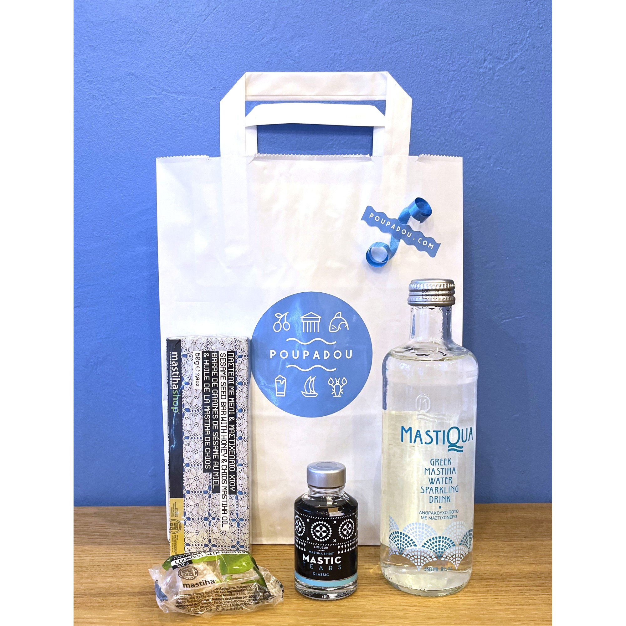 Coffret cadeau "Initiation au Mastiha" POUPADOU, vu de face