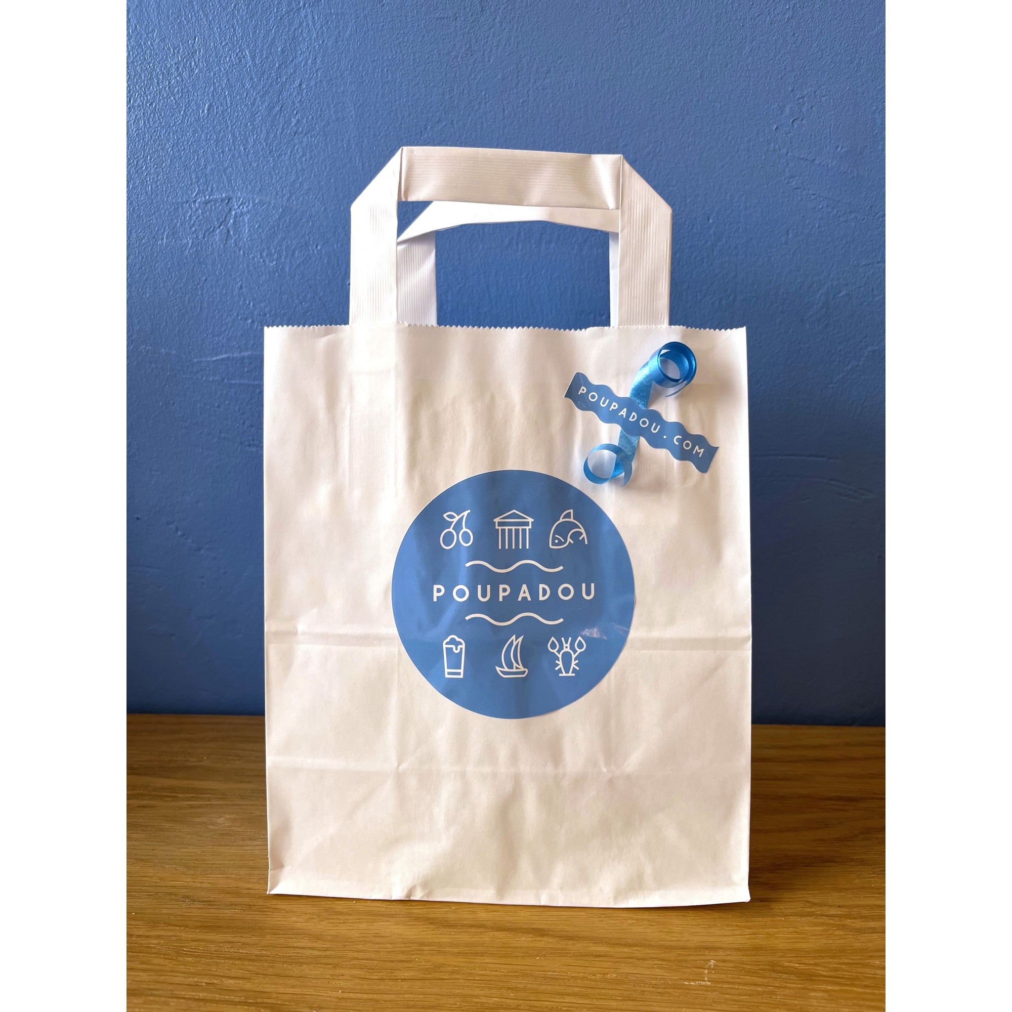 Sac kraft cadeau POUPADOU, taille: small