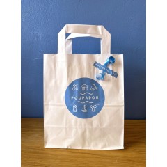 Sac kraft cadeau POUPADOU, taille: small